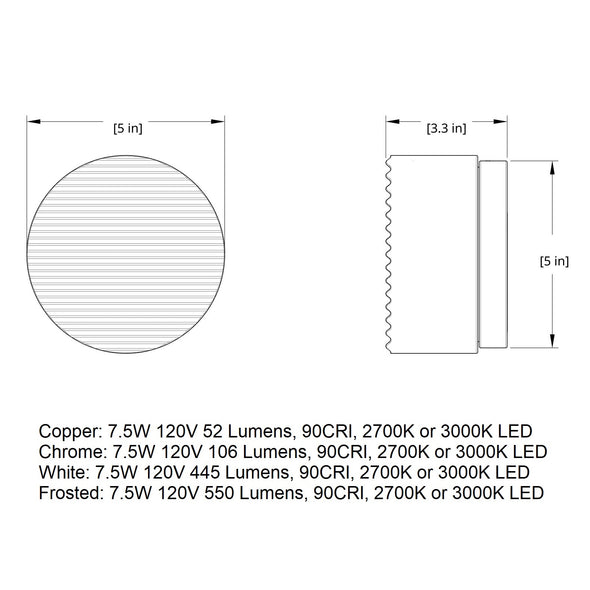 Crisp Outdoor LED Flush Mount