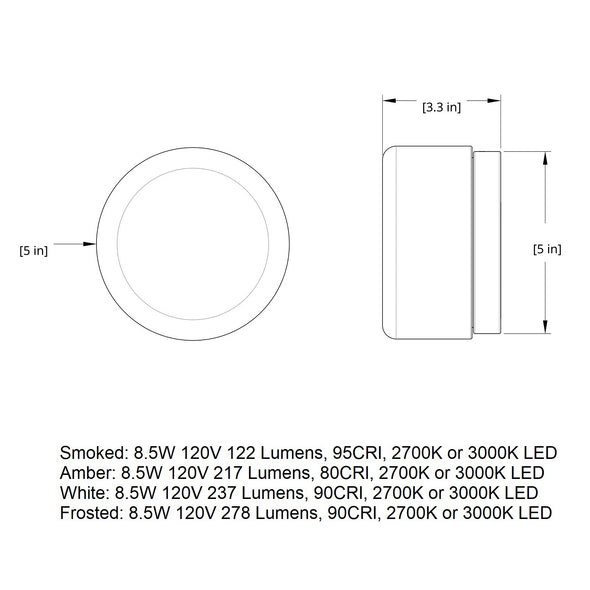 Dimple LED Flush Mount