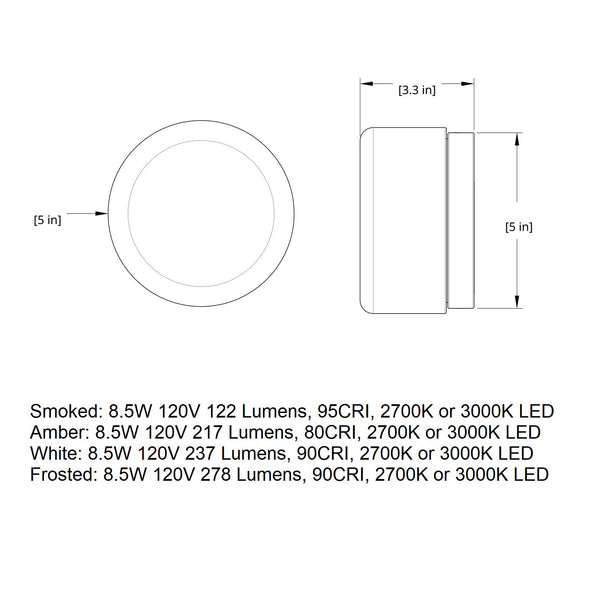 Dimple Outdoor LED Flush Mount