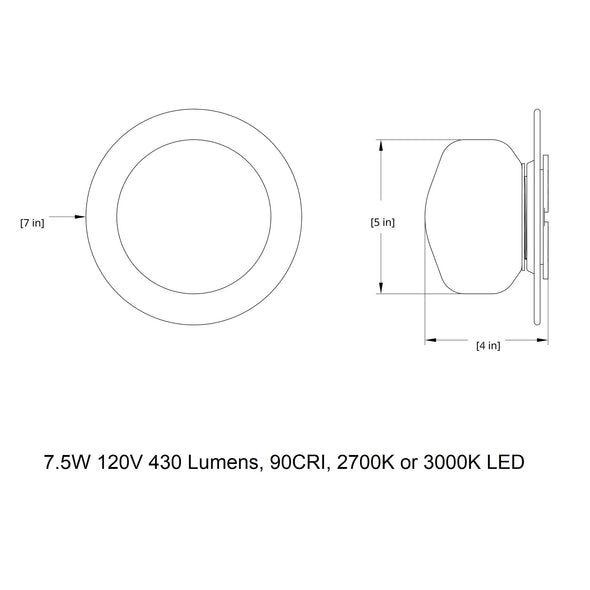 Pastille Disc LED Wall Sconce