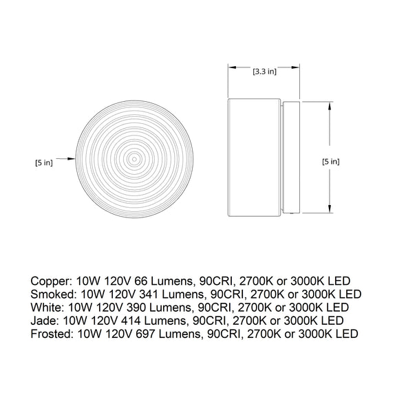 Ripple Outdoor LED Flush Mount