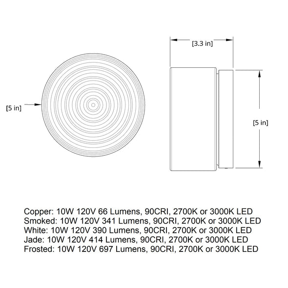 Ripple Outdoor LED Wall Sconce