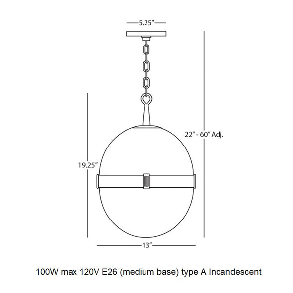 Brighton Round Pendant Light