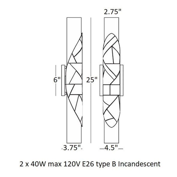 Brut Double Wall Sconce