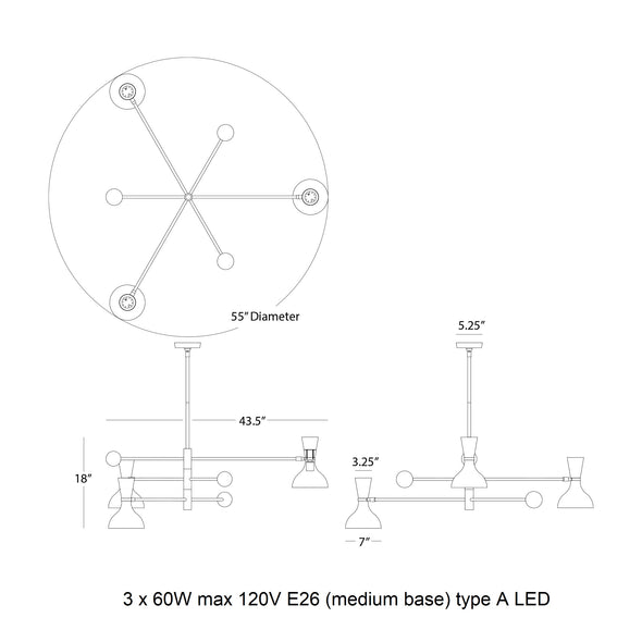 Clare Three Lights Pendant Light