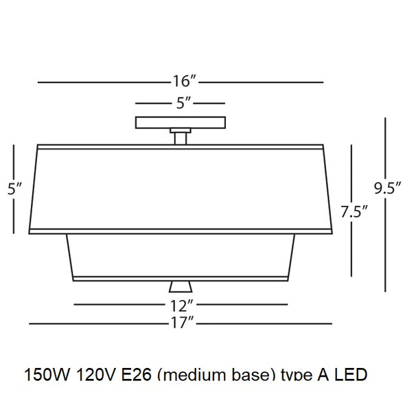 Decker Flush Mount