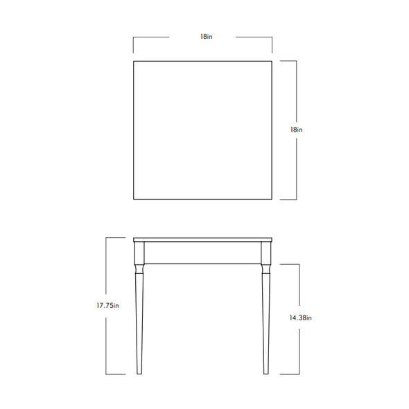 The Cain Square Side Table