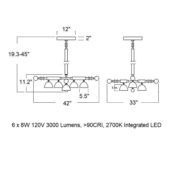 Del Playa LED Linear Pendant Light