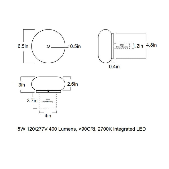 Pillow Round Outdoor LED Wall Sconce
