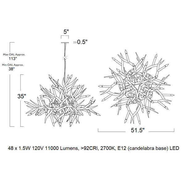 Superordinate Antler LED Chandelier