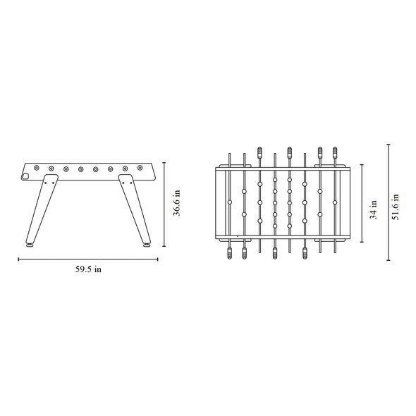 RS #3 Gold Wood Football Table