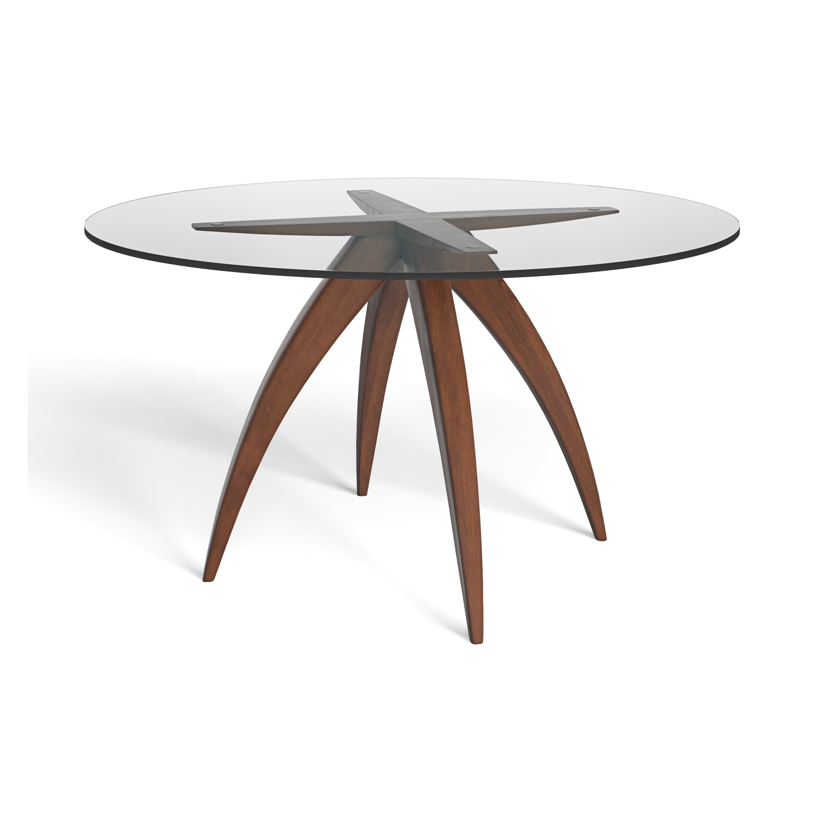 Saloom Furniture Ella Round Dining Table Glass Top 2Modern