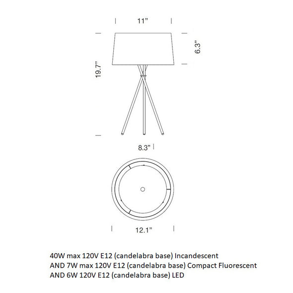 Tripode Small Table Lamp