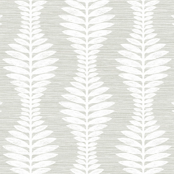 Coastal Haven Carina Leaf Ogee Wallpaper Sample Swatch
