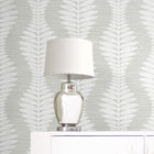 Coastal Haven Carina Leaf Ogee Wallpaper