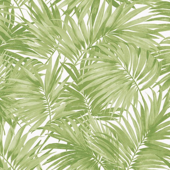 Coastal Haven Cordelia Tossed Palms Wallpaper Sample Swatch