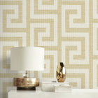 Coastal Haven Luna Retreat Greek Key Wallpaper