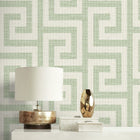 Coastal Haven Luna Retreat Greek Key Wallpaper