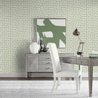 Coastal Haven Luna Retreat Greek Key Wallpaper
