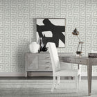 Coastal Haven Luna Retreat Greek Key Wallpaper
