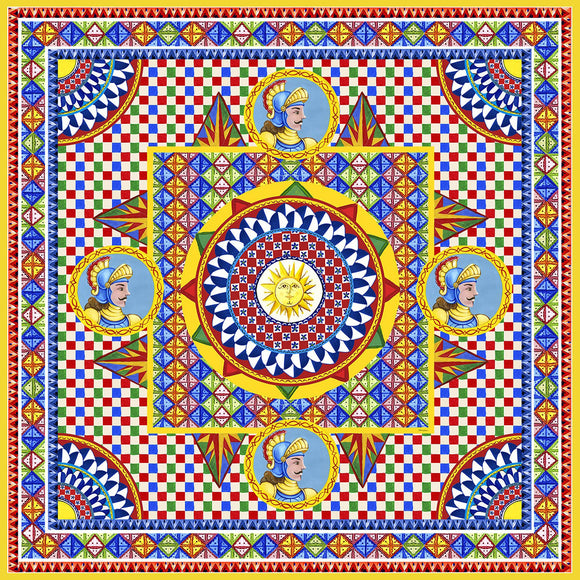 Dolce & Gabbana Sol Carretto Mural Wallpaper Sample Swatch