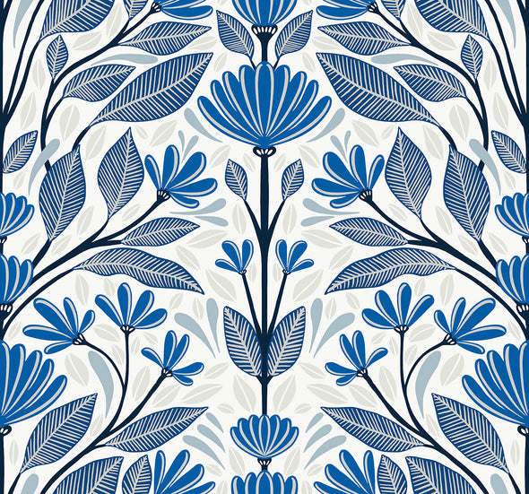 Summer House Carmela Folk Floral Wallpaper Sample Swatch