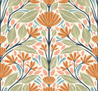 Summer House Carmela Folk Floral Wallpaper Sample Swatch
