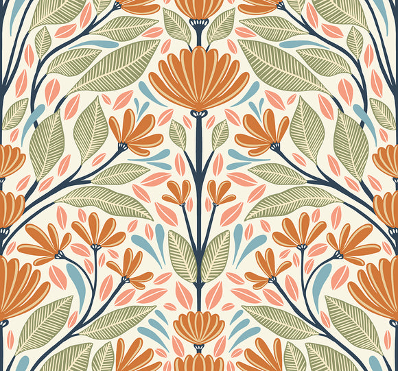 Summer House Carmela Folk Floral Wallpaper