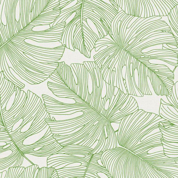 Summer House Tarra Monstera Leaf Wallpaper Sample Swatch