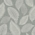 White Heron Tossed Leaves Wallpaper Sample Swatch
