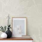 White Heron Water Lilies Wallpaper