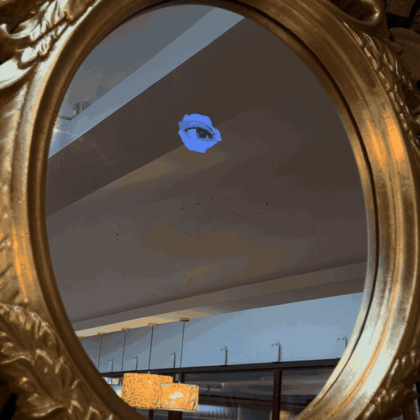 Reflecting Ciclope Wall Mirror with PU Frame