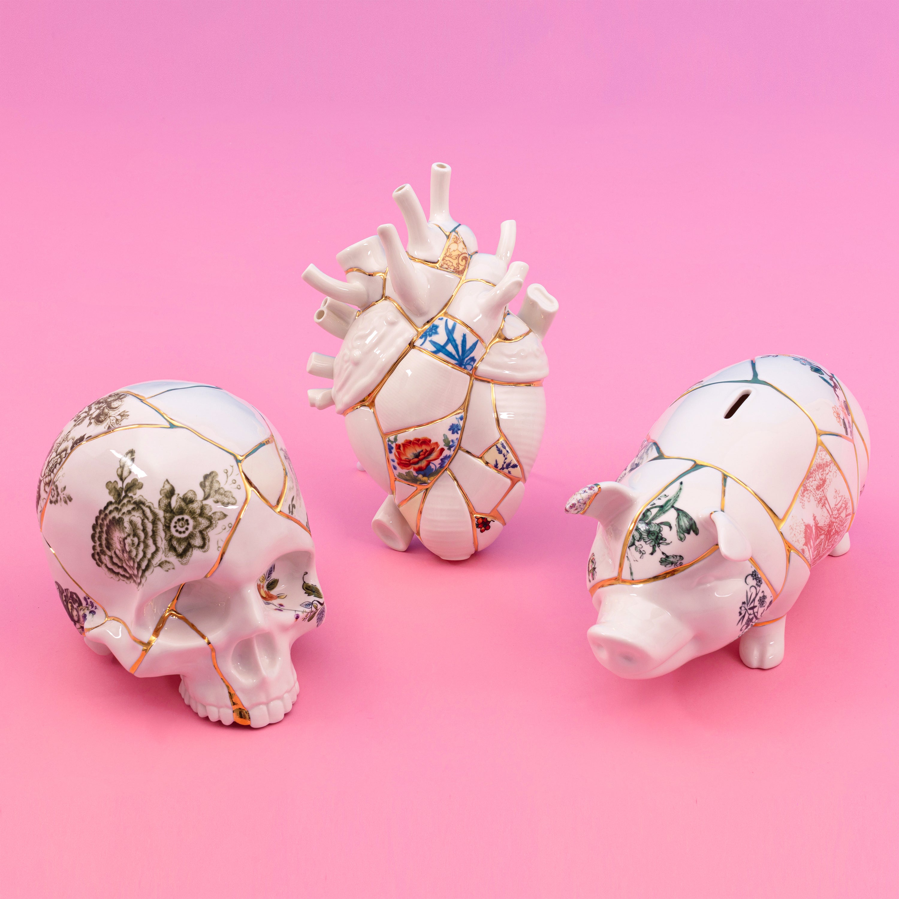 【新品未使用】 SELETTI kintsugi プレート SELETTI◇Kintsugi Plate◇金継ぎデザイン デザートプレート 3色