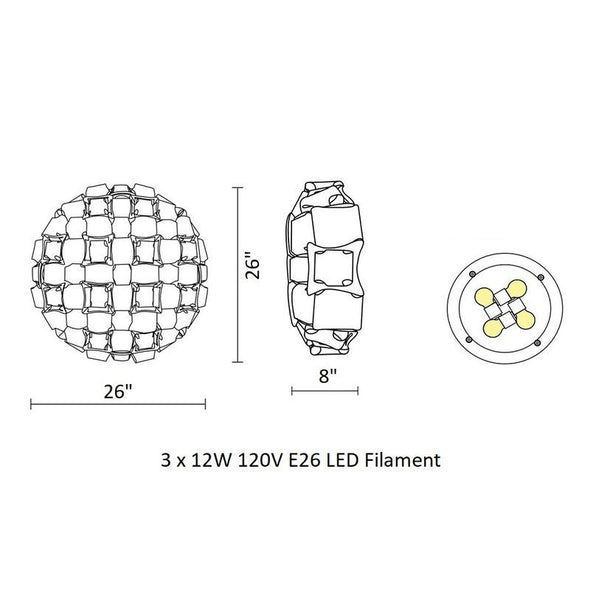 Mida Wall / Ceiling Light