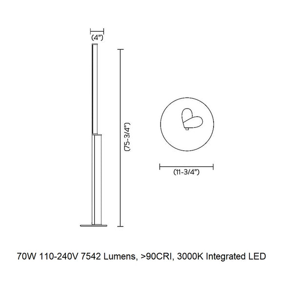 Modula Twisted LED Floor Lamp