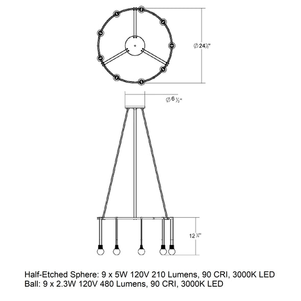 Suspenders Ring Multi Light Pendant Light