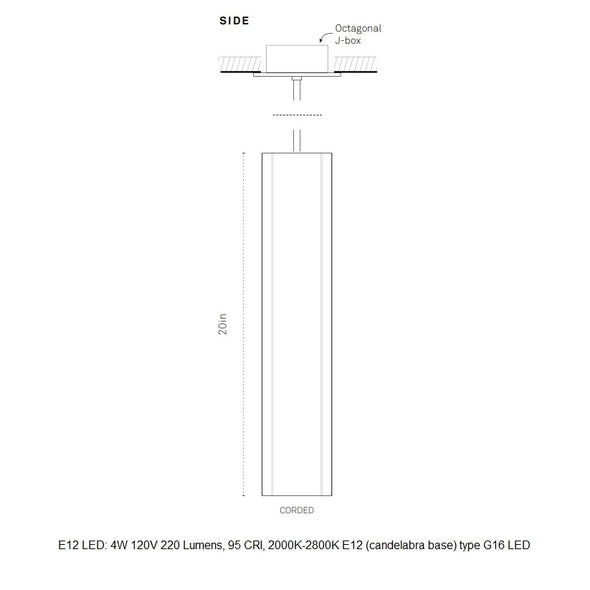 Pillar LED Pendant Light