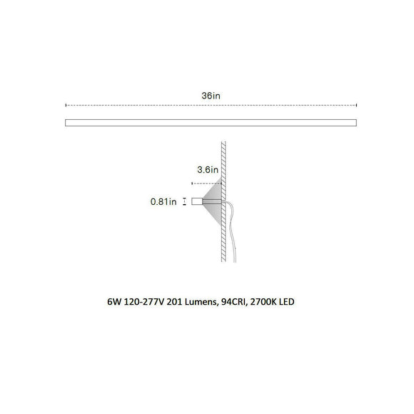 Ray 36-Inch Wall Sconce
