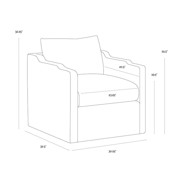 Roosevelt Swivel Lounge Chair