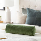 Cotton Velvet Bolster Throw Pillow