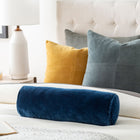 Cotton Velvet Bolster Throw Pillow