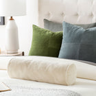 Cotton Velvet Bolster Throw Pillow