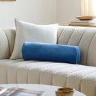 Cotton Velvet Bolster Throw Pillow