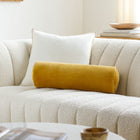 Cotton Velvet Bolster Throw Pillow