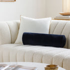 Cotton Velvet Bolster Throw Pillow