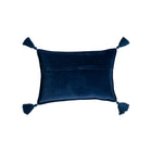 Cotton Velvet Lumbar Pillow with Tassels