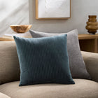 Cotton Velvet Stripes Throw Pillow