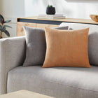 Cotton Velvet Stripes Throw Pillow