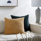 Cotton Velvet Stripes Throw Pillow