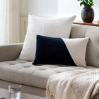 Cotton Velvet Two Tone Throw Pillow